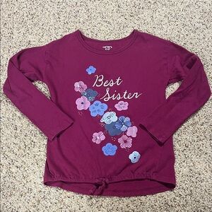 🍀6/$20 Carter's Purple 'Best Sister' Long Sleeve Tee